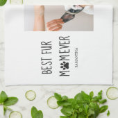 モダン最高のの母 |犬の写真 キッチンタオル (折り畳み)