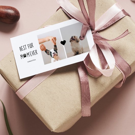 モダン最高のの母 |犬の写真 ギフトタグ