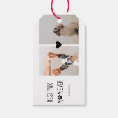 モダン最高のの母 |犬の写真 ギフトタグ (正面)