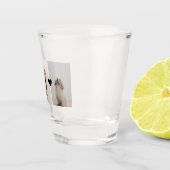 モダン最高のの母 |犬の写真 ショットグラス (右)