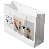 モダン最高のの母 |犬の写真 ラージペーパーバッグ (正面アングル)