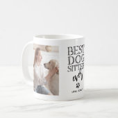 モダン最高のカスタム写真ドッグシッター コーヒーマグカップ (正面左)