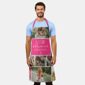モダン最高のシェフおばあちゃんの写真コラージュ エプロン (着用した状態)