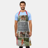 モダン最高のシェフおばあちゃん写真コラージュ エプロン (着用した状態)