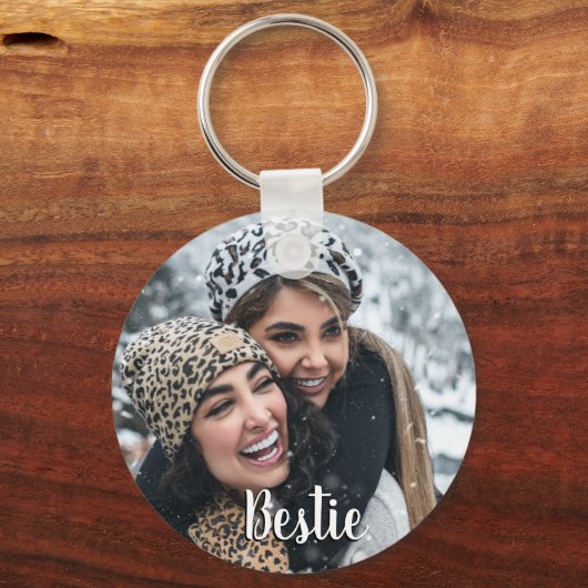モダン最高のシンプル友の写真のビースティ キーホルダー (正面)