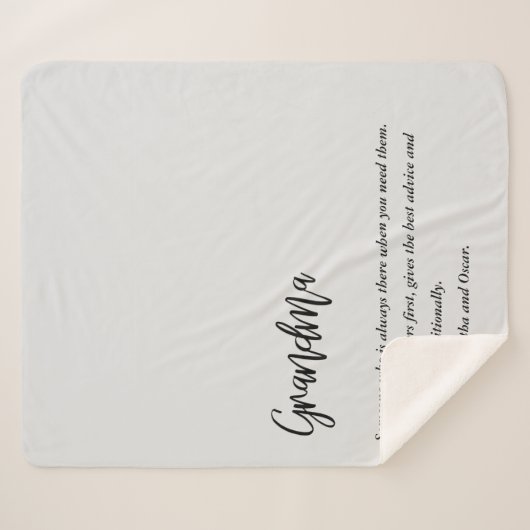 モダン最高のシンプル美しいギフト最高のギフト シェルパブランケット (正面(横))