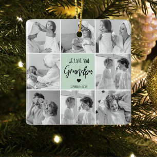 モダン最高のシンプルGRANDPAエバーパステルミントギフト セラミックオーナメント