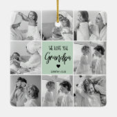 モダン最高のシンプルGRANDPAエバーパステルミントギフト セラミックオーナメント (裏面)
