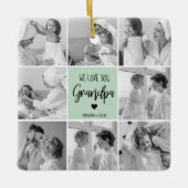 モダン最高のシンプルGRANDPAエバーパステルミントギフト セラミックオーナメント (正面)