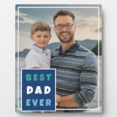 モダン最高のパパがフルフォトファーザーの日 フォトプラーク (正面)