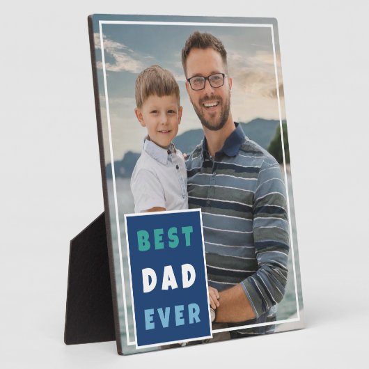 モダン最高のパパがフルフォトファーザーの日 フォトプラーク (側面)