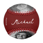 モダン最高のパパの父の日の娘Reから 野球ボール (裏面)