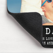 モダン最高のパパは一度も写真を撮らないパーソナライズされた マウスパッド (コーナー)