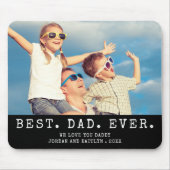 モダン最高のパパは一度も写真を撮らないパーソナライズされた マウスパッド (正面)