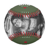 モダン最高のパパエバーグリーン名前をカスタムする 野球ボール (正面)