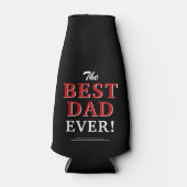 モダン最高のパパエバーブラックファザーズデイボトル ボトルクーラー (正面)