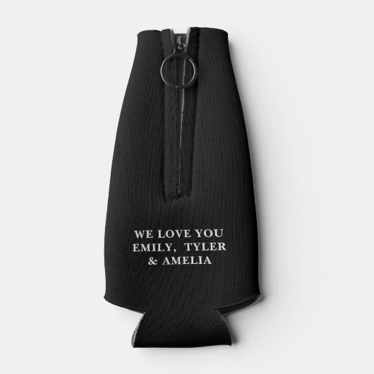 モダン最高のパパエバーブラックファザーズデイボトル ボトルクーラー (裏面)