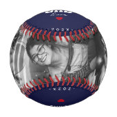 モダン最高のパパエバーブルーファーダーズデイ名前をカスタムする 野球ボール (正面)