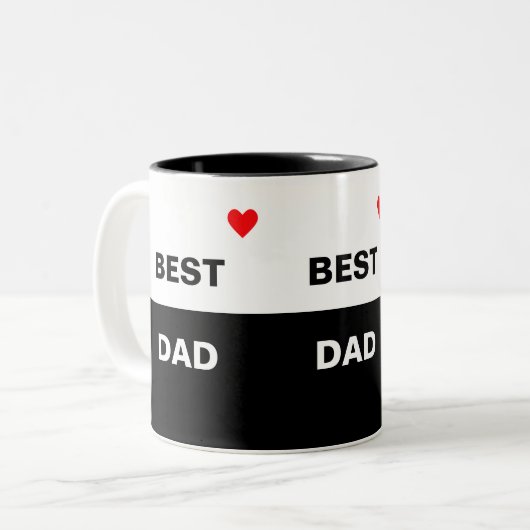 モダン最高のパパオン白黒 ツートーンマグカップ (正面左)