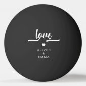 モダン最高のパパハート 卓球ボール (裏面)