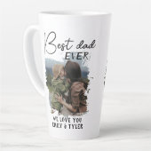 モダン最高のパパ写真父の日 カフェラテマグ (左アングル)