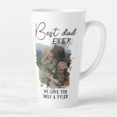 モダン最高のパパ写真父の日 カフェラテマグ (右)