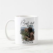 モダン最高のパパ写真父の日 コーヒーマグカップ (左)