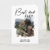 モダン最高のパパ写真父の日 シーズンカード (正面)