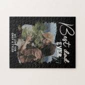 モダン最高のパパ写真父の日 ジグソーパズル (横)