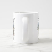 モダン最高のパパ写真父の日 ジャンボコーヒーマグカップ (裏面)