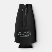 モダン最高のパパ永遠の白黒の父の日 ボトルクーラー (裏面)