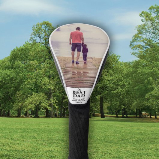 モダン最高のパパ父の日写真 ゴルフヘッドカバー