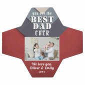 モダン最高のパパ赤青ファミリー写真 サッカーボール (フラット)