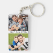 モダン最高のパパ2パーソナライズされた枚 キーホルダー (裏面)