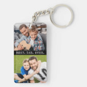 モダン最高のパパ2パーソナライズされた枚 キーホルダー (裏面)