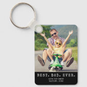 モダン最高のパパ2パーソナライズされた枚 キーホルダー (正面)