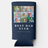 モダン最高のパパ9写真名 スリム缶クーラー (裏面)