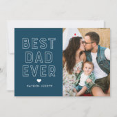 モダン最高のパパ |父の日の写真カード カード (正面)