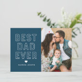 モダン最高のパパ |父の日の写真カード カード (スタンド正面)