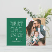 モダン最高のパパ |父の日の写真カード カード (スタンド正面)