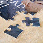 モダン最高のパパEverカスタム Photo gift ジグソーパズル (側面)