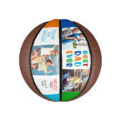 モダン最高のパパEVERカラフル Photo Collage ミニバスケットボール (縦)