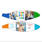 モダン最高のパパEVERカラフル Photo Collage ミニバスケットボール (パネル)