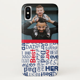 モダン最高のパパEver写真&書道 iPhone X ケース