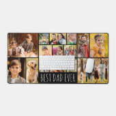 モダン最高のパパEver 14 Photo Collageカスタム デスクマット (キーボード&マウス)