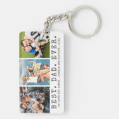 モダン最高のパパEVER 3パーソナライズされた枚 キーホルダー (裏面)