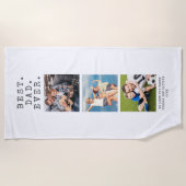 モダン最高のパパEVER 3パーソナライズされた枚 ビーチタオル (正面)