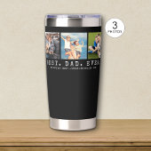 モダン最高のパパEVER 3パーソナライズされた枚 保温保冷タンブラー