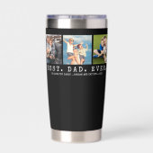 モダン最高のパパEVER 3パーソナライズされた枚 保温保冷タンブラー (背面)