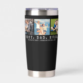 モダン最高のパパEVER 3パーソナライズされた枚 保温保冷タンブラー (正面)